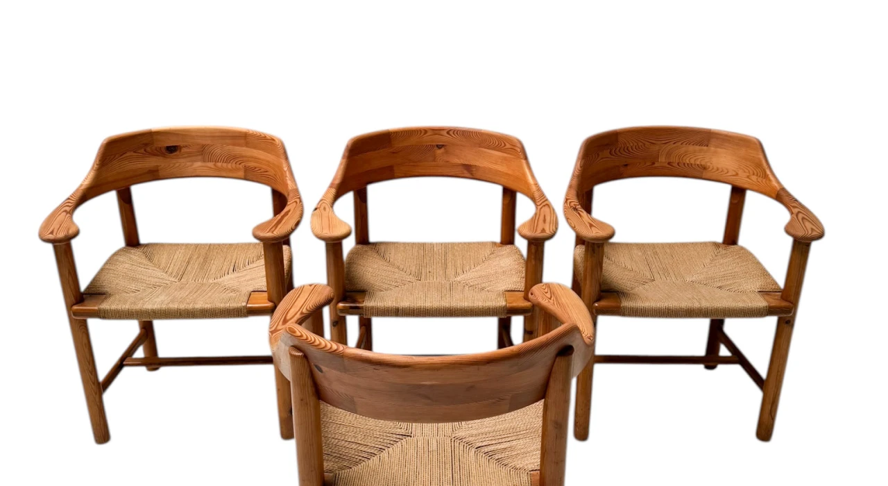 Four Mid-Century Modern Armchairs by Rainer Daumiller, 1970s